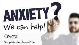  Presentation with trauma - PPT theme with emotion trauma - business man pointing the text background and a white colored foreground