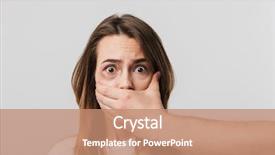  Presentation with disabled people lonely girl - PPT theme enhanced with emotion trauma - photo of a scared disabled background and a coral colored foreground