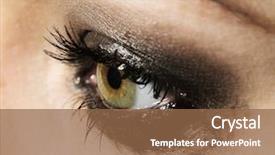  Presentation with emotional abuse - Beautiful slide deck featuring emotional abuse - eye of young woman backdrop and a tawny brown colored foreground