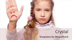  Presentation with emotional abuse - Cool new slide set with emotional abuse - sad girl stress elementary school backdrop and a coral colored foreground