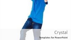  Presentation with angry kid - Audience pleasing slides consisting of emotional angry kid holding books backdrop and a white colored foreground