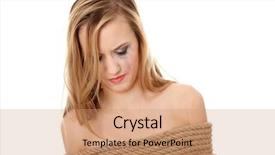  Presentation with kidnapping - Beautiful theme featuring emotional connection - beautiful blond girl tied backdrop and a coral colored foreground