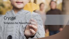  Presentation with grandparents - Slides with emotional connection - grandparents and granddaughter in park background and a light gray colored foreground