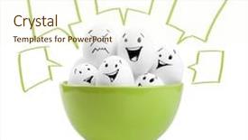  Presentation with bowl - PPT theme enhanced with emotional connection - happy painted eggs background and a cream colored foreground