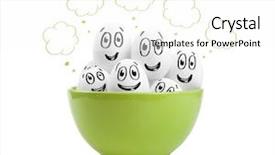  Presentation with bowl - Audience pleasing PPT theme consisting of emotional connection - happy painted eggs backdrop and a cream colored foreground