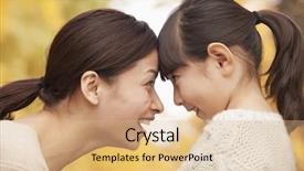  Presentation with face search at large scale - Slide deck having emotional connection - mother and daughter face background and a  colored foreground