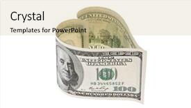  Presentation with cost - Amazing slides having emotional cost - 100 bill into a heart backdrop and a  colored foreground