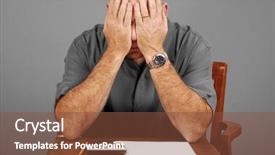  Presentation with stress - Cool new presentation with emotional cost - man showing signs of stress backdrop and a tawny brown colored foreground