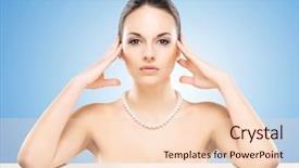  Presentation with healthy - PPT theme having emotional cost - portrait of young beautiful background and a lemonade colored foreground