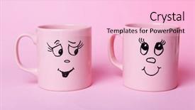  Presentation with pink curveds - Theme with emotional cups on pink background background and a lemonade colored foreground