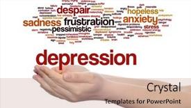  Presentation with anxiety disorder - Cool new PPT theme with emotional disorder abstract word cloud backdrop and a  colored foreground