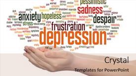  Presentation with anxiety disorder - Slides featuring emotional disorder abstract word cloud background and a  colored foreground