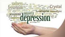  Presentation with anxiety disorder - Audience pleasing slide deck consisting of emotional disorder abstract word cloud backdrop and a cream colored foreground