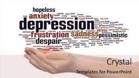  Presentation with anxiety disorder - Presentation theme consisting of emotional disorder abstract word cloud background and a  colored foreground