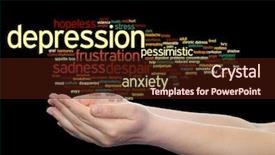  Presentation with anxiety disorder - Presentation theme with emotional disorder abstract word cloud background and a  colored foreground