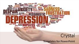  Presentation with anxiety disorder - Cool new presentation design with emotional disorder abstract word cloud backdrop and a  colored foreground