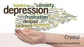  Presentation with anxiety disorder - PPT layouts enhanced with emotional disorder abstract word cloud background and a  colored foreground