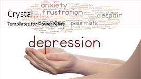  Presentation with anxiety disorder - Slide deck consisting of emotional disorder abstract word cloud background and a sky blue colored foreground