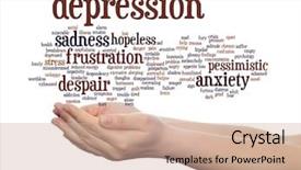  Presentation with anxiety disorder - Theme featuring emotional disorder abstract word cloud background and a coral colored foreground