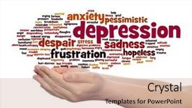  Presentation with anxiety disorder - Theme enhanced with emotional disorder abstract word cloud background and a coral colored foreground