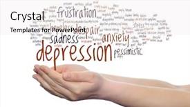  Presentation with anxiety disorder - PPT theme having emotional disorder abstract word cloud background and a white colored foreground