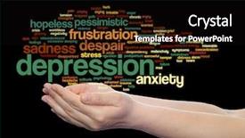  Presentation with anxiety disorder - Colorful slides enhanced with emotional disorder abstract word cloud backdrop and a black colored foreground