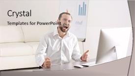  Presentation with emotional health - PPT theme having emotional health - handsome angry man sitting background and a  colored foreground