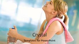  Presentation with emotional health - Colorful presentation theme enhanced with emotional health - image of laughing girl backdrop and a  colored foreground