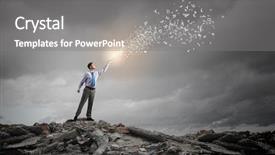  Presentation with emotional intelligence - Cool new PPT theme with emotional intelligence - bright light of education backdrop and a gray colored foreground