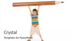  Presentation with education cute - Theme with emotional intelligence - cute boy standing background and a white colored foreground