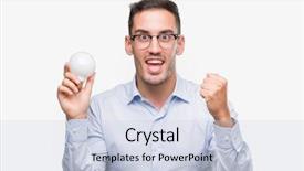  Presentation with emotion - Colorful slide set enhanced with emotional intelligence - handsome young man holding lightbulb backdrop and a lemonade colored foreground