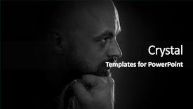  Presentation with emotional intelligence - Amazing presentation having emotional intelligence - man portrait in dark light backdrop and a black colored foreground