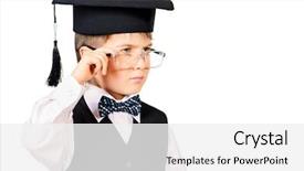  Presentation with emotional intelligence - Amazing PPT theme having emotional intelligence - portrait of a serious smart backdrop and a white colored foreground