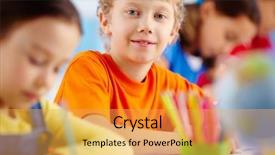  Presentation with workplace tension - PPT theme featuring emotional intelligence - portrait of cute schoolboy background and a yellow colored foreground