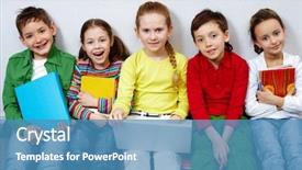  Presentation with emotional intelligence - Cool new presentation with emotional intelligence - portrait of five pupils looking backdrop and a teal colored foreground