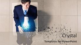  Presentation with emotional intelligence - PPT theme consisting of emotional intelligence - top view of businessman background and a mint green colored foreground