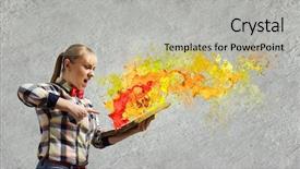  Presentation with emotional intelligence - Slides consisting of emotional intelligence - woman in casual wear holding background and a mint green colored foreground