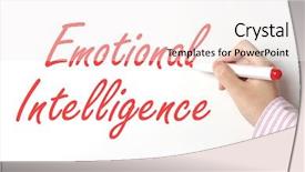  Presentation with emotional intelligence - Slide deck enhanced with emotional intelligence on whiteboard background and a sky blue colored foreground