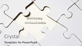  Presentation with emotional intelligence - Theme featuring emotional-intelligence-text-written background and a white colored foreground