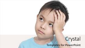  Presentation with kid pray - Theme consisting of emotional kids - asian little kid studying background and a lemonade colored foreground