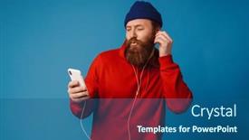  Presentation with blue music - 