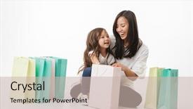  Presentation with mother baby asian breastfeeding - Cool new presentation with emotion marketing - image of happy young asian backdrop and a soft green colored foreground