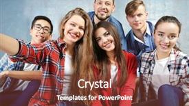  Presentation with selfie - Amazing presentation having emotional memory - happy friends taking selfie indoors backdrop and a tawny brown colored foreground