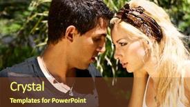  Presentation with definition - PPT theme consisting of emotional pair wallowed in problem background and a tawny brown colored foreground