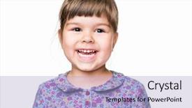  Presentation with medical evaluation of 5 years old boy - PPT layouts featuring emotional portrait of a 3 background and a light blue colored foreground