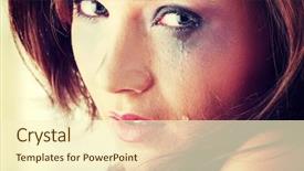  Presentation with violence woman - Amazing presentation having emotional portrait of abused crying backdrop and a cream colored foreground
