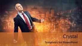  Presentation with microwave imaging image of modern - Amazing theme having emotional sales - image of young businessman backdrop and a  colored foreground