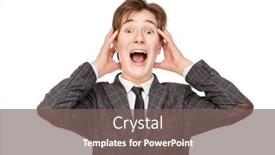  Presentation with horror - Beautiful slide deck featuring emotional-teen-boy-clutches backdrop and a gray colored foreground