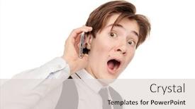  Presentation with social networks - PPT layouts consisting of emotional-teen-boy-is-screaming background and a lemonade colored foreground