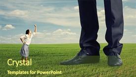  Presentation with weight loss woman showing - Presentation theme featuring emotional woman screaming and showing background and a  colored foreground